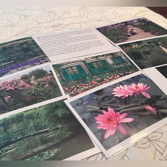 Art Teacher Laminated Post Cards. Wayne Thiebaud and Monets Garden Photographs. - Picture 13 of 13